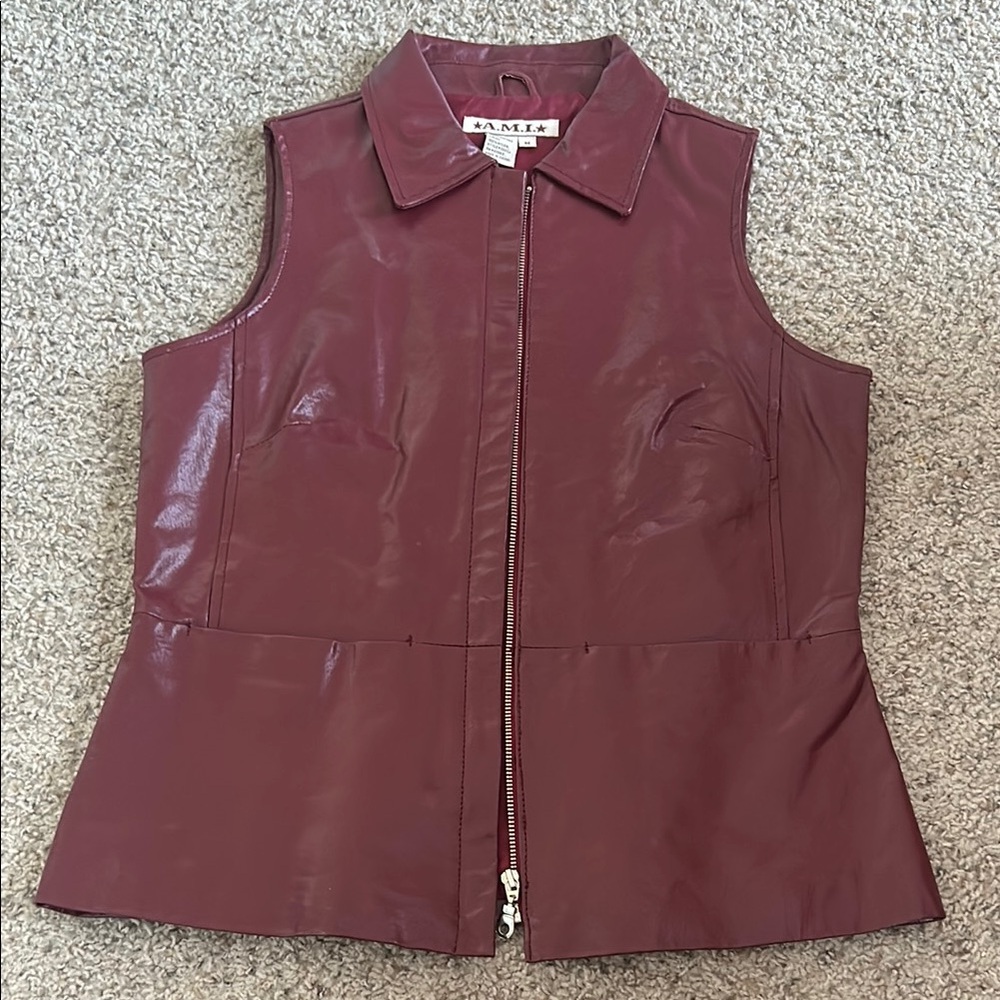 AMI Real Leather Vest